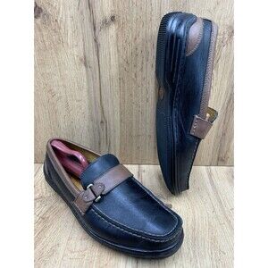 Tommy Bahama Slip On LeatherLoafers Shoes Mens Size 9.5 M Black Espresso TB-308